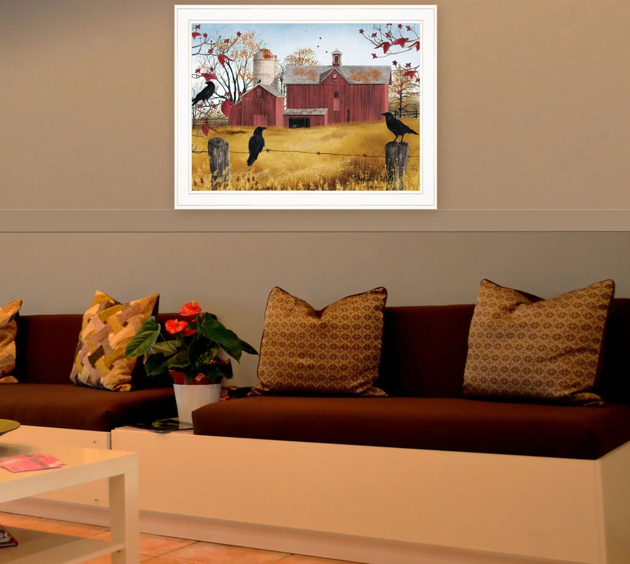 Autumn Gold 6 White Framed Print Wall Art - Homeroots - Flyclothing LLC