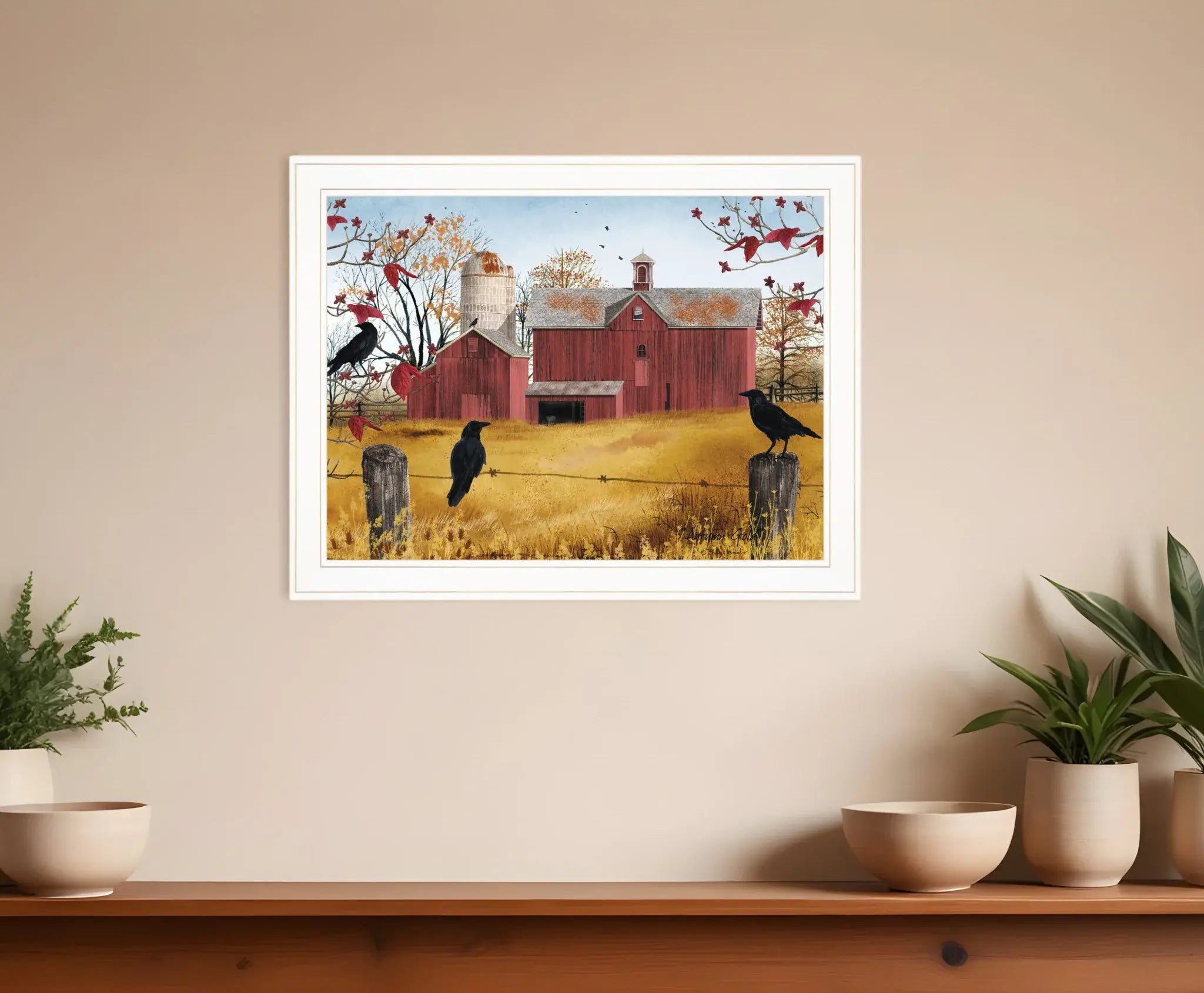 Autumn Gold 6 White Framed Print Wall Art - Homeroots - Flyclothing LLC