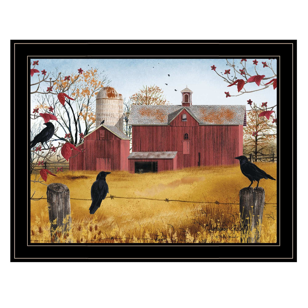 Autumn Gold 7 Black Framed Print Wall Art - Homeroots - Flyclothing LLC