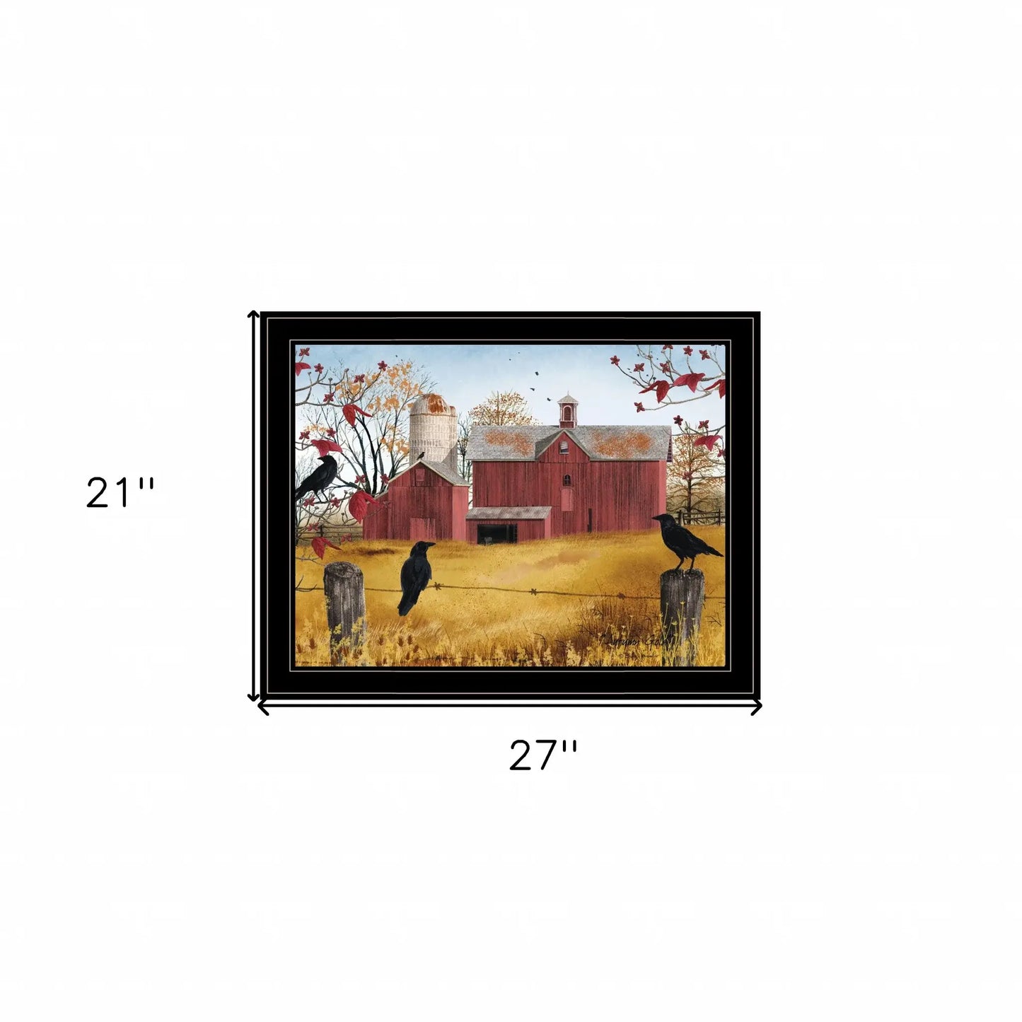 Autumn Gold 7 Black Framed Print Wall Art - Homeroots - Flyclothing LLC