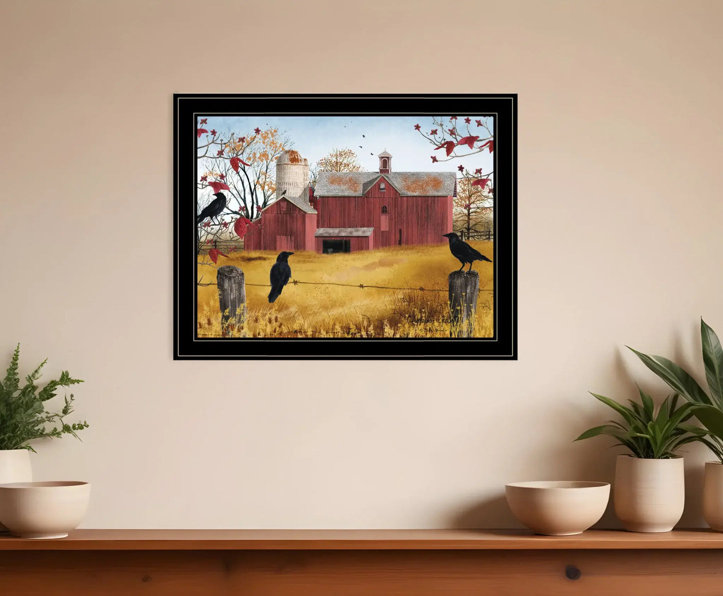 Autumn Gold 7 Black Framed Print Wall Art - Homeroots - Flyclothing LLC