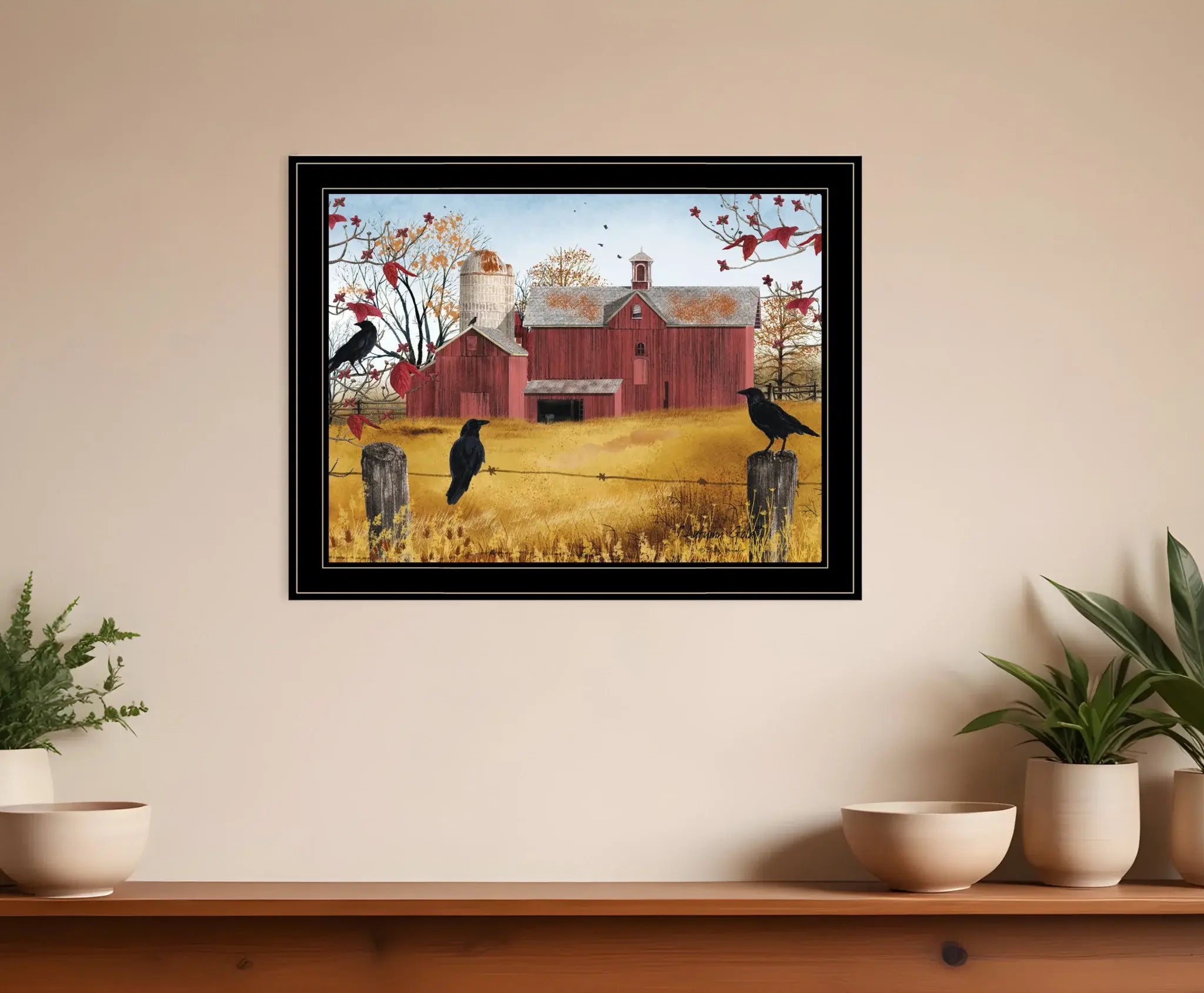 Autumn Gold 7 Black Framed Print Wall Art - Homeroots - Flyclothing LLC