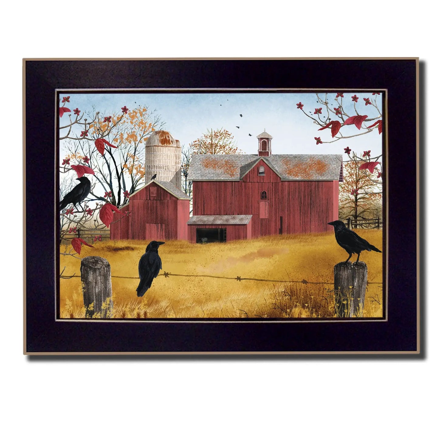 Autumn Gold 3 Black Framed Print Wall Art - Homeroots - Flyclothing LLC