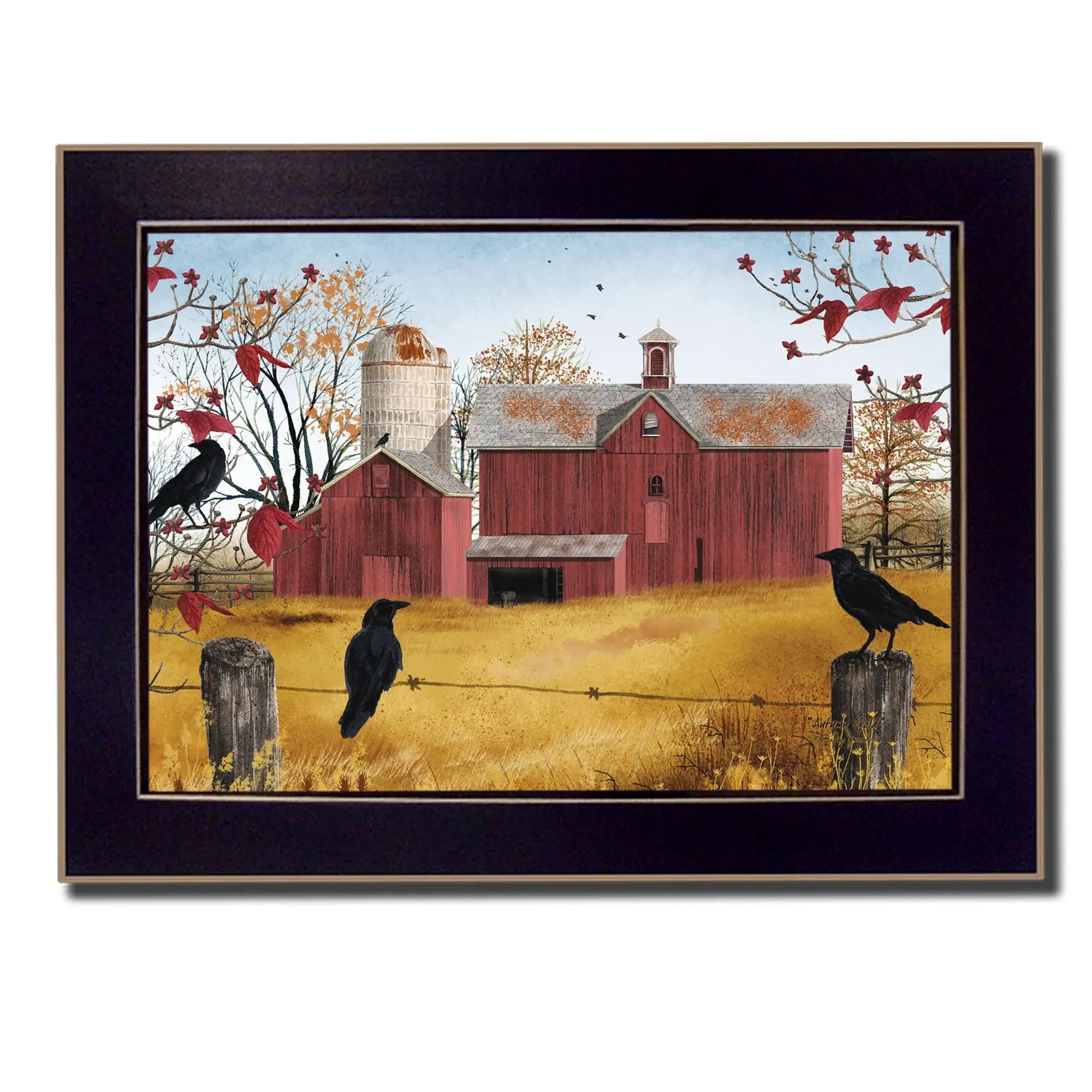 Autumn Gold 3 Black Framed Print Wall Art - Homeroots - Flyclothing LLC