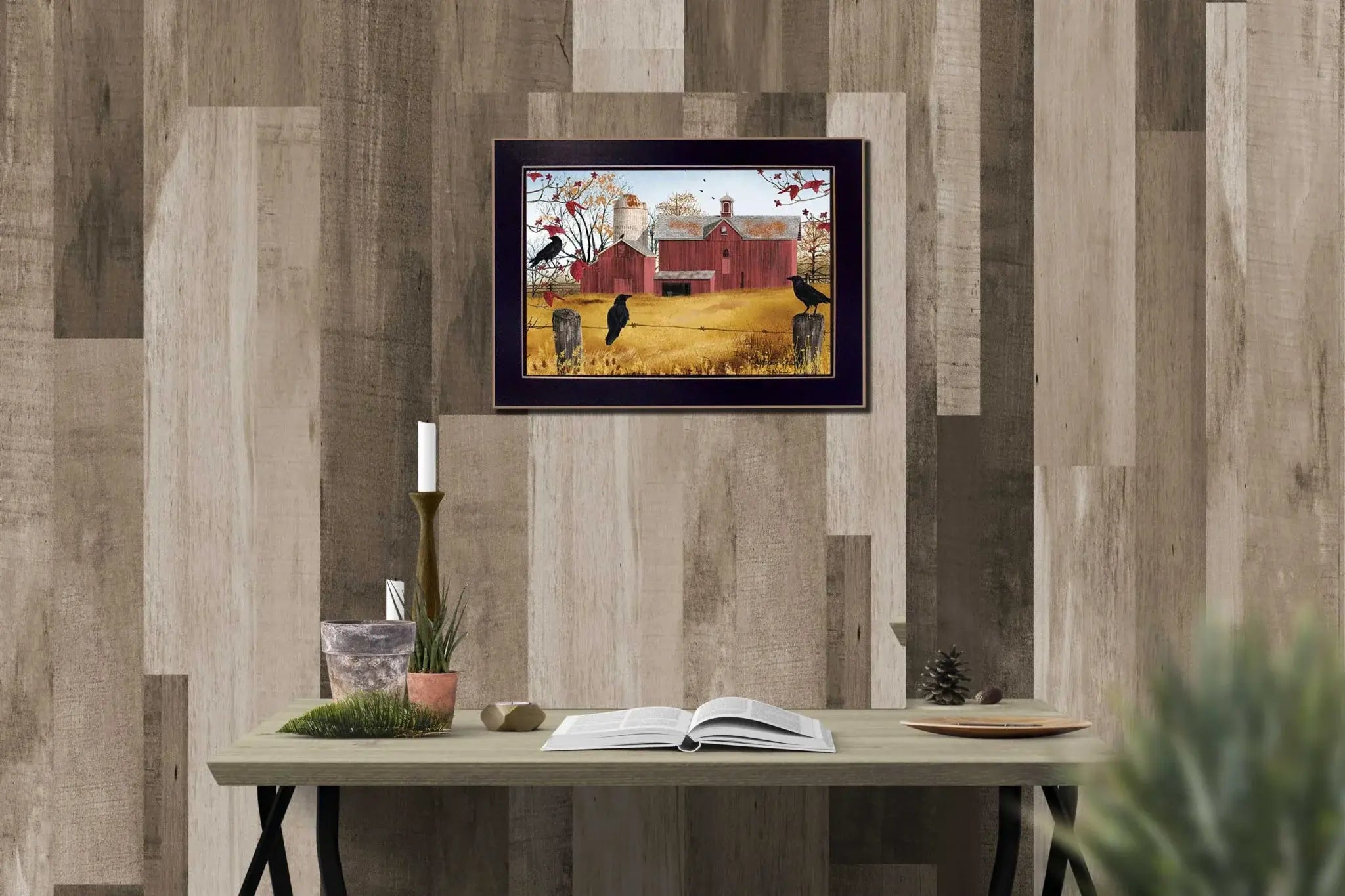 Autumn Gold 3 Black Framed Print Wall Art - Homeroots - Flyclothing LLC