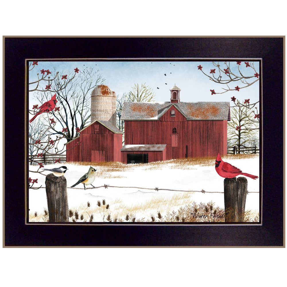 Winter Friends 1 Black Framed Print Wall Art - Homeroots - Flyclothing LLC
