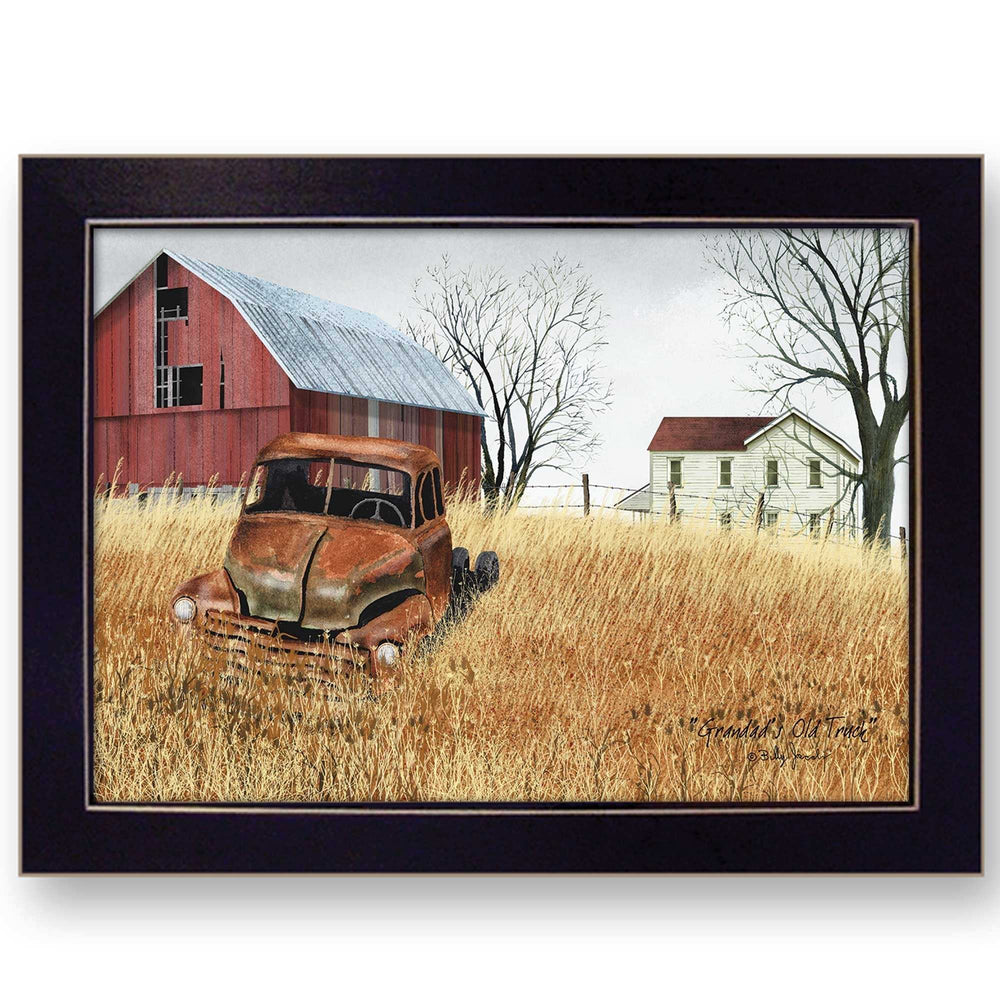 Granddads Old Truck 5 Black Framed Print Wall Art - Homeroots - Flyclothing LLC