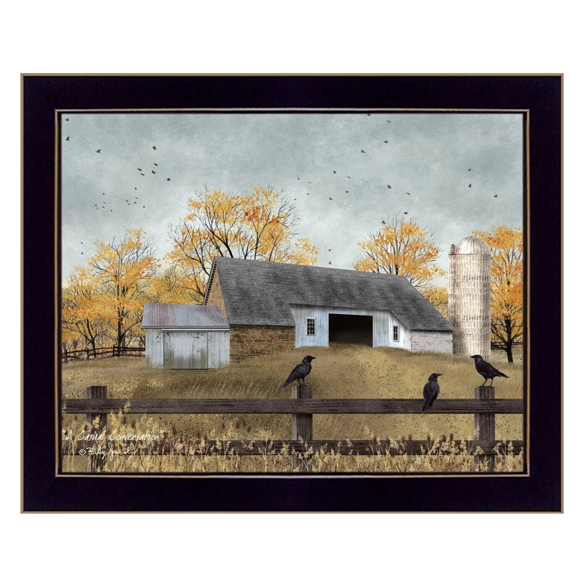 A Casual Conversation 1 Black Framed Print Wall Art - Homeroots - Flyclothing LLC