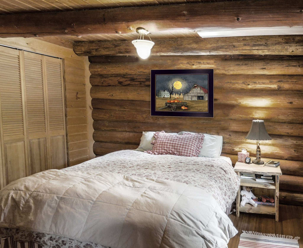 Spooky Harvest Moon 1 Black Framed Print Kitchen Wall Art - Homeroots - Flyclothing LLC