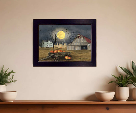 Spooky Harvest Moon 1 Black Framed Print Kitchen Wall Art - Homeroots - Flyclothing LLC