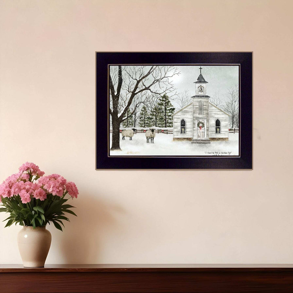 I Heard the Bells on Christmas 5 Black Framed Print Wall Art - Homeroots - Flyclothing LLC