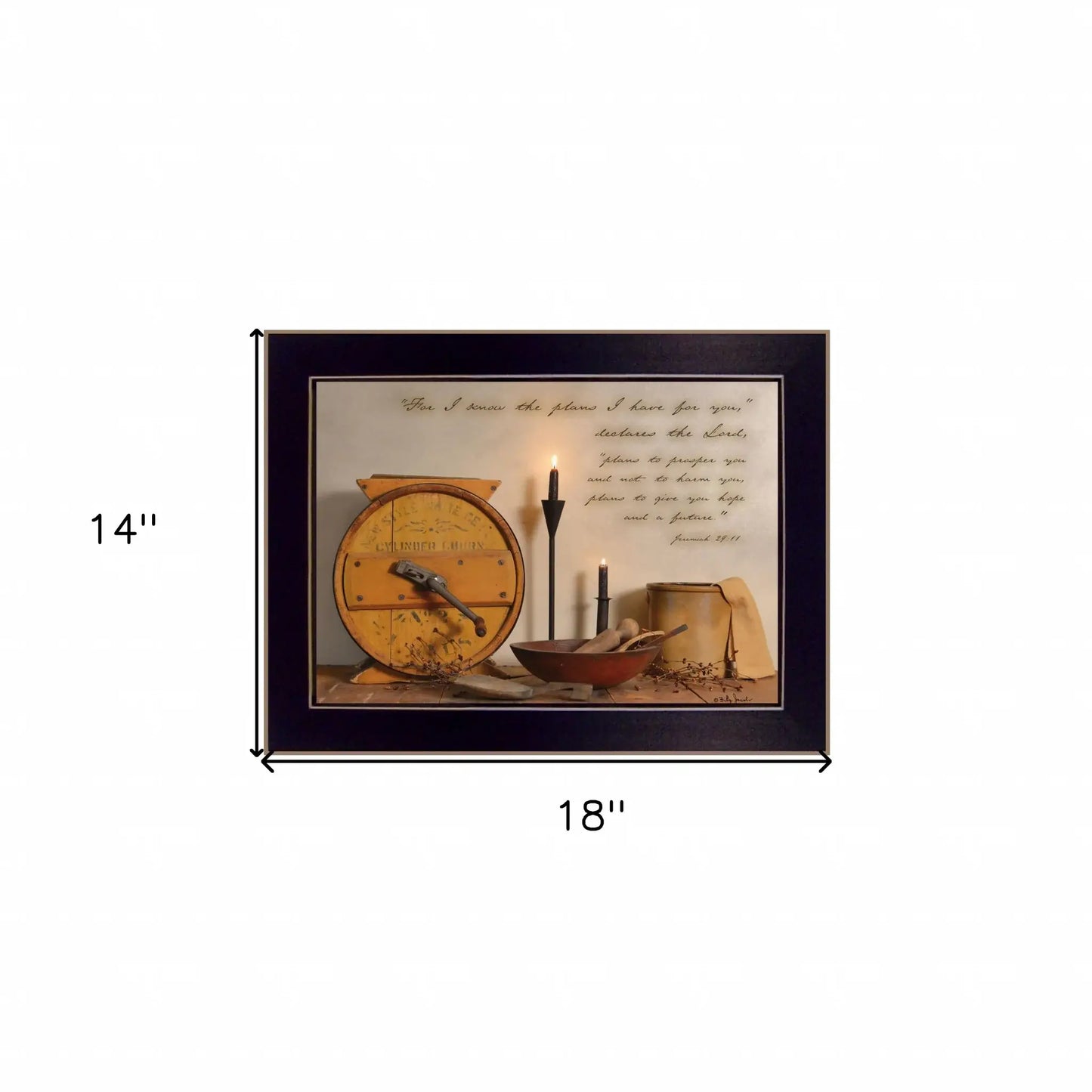 The Plans I Have For You 1 Black Framed Print Wall Art - Homeroots - Flyclothing LLC