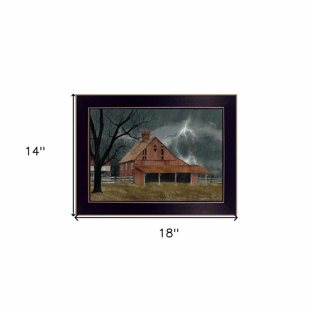 Dark and Stormy Night 1 Black Framed Print Wall Art - Homeroots - Flyclothing LLC