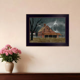 Dark and Stormy Night 1 Black Framed Print Wall Art