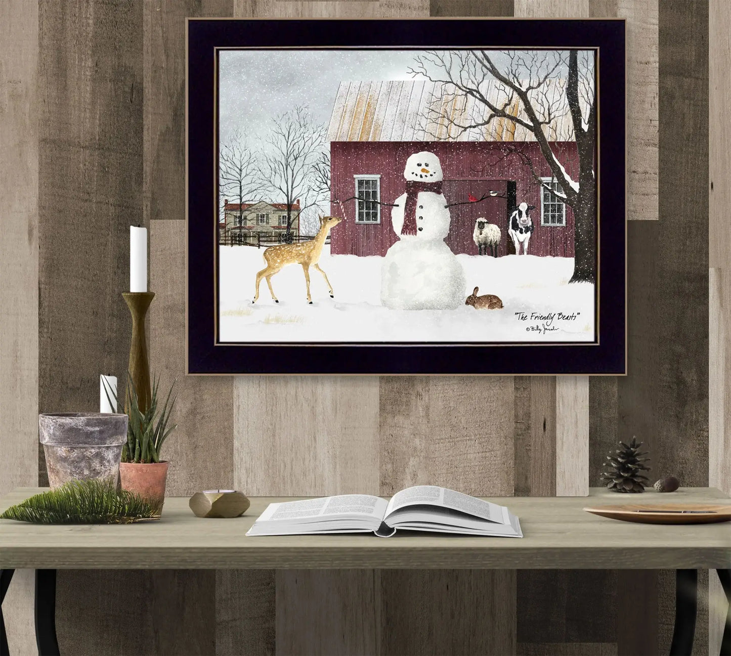 The Friendly Beasts 1 Black Framed Print Wall Art - Homeroots - Flyclothing LLC