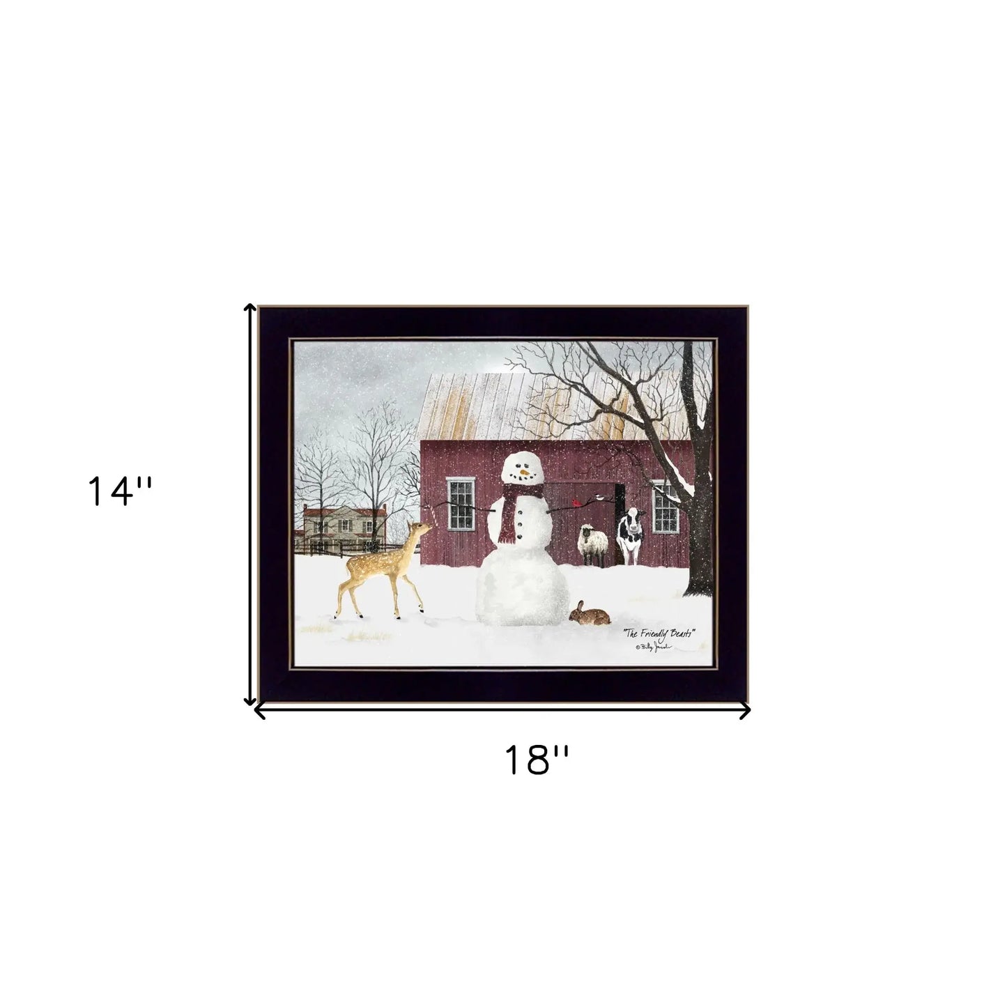 The Friendly Beasts 1 Black Framed Print Wall Art - Homeroots - Flyclothing LLC