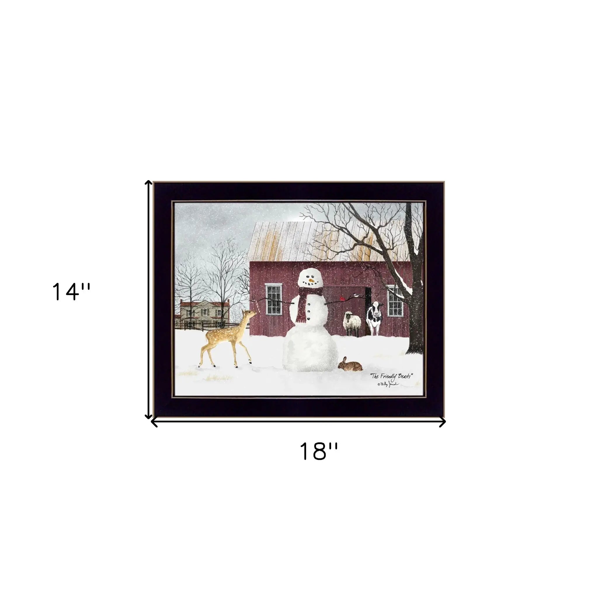 The Friendly Beasts 1 Black Framed Print Wall Art - Homeroots - Flyclothing LLC