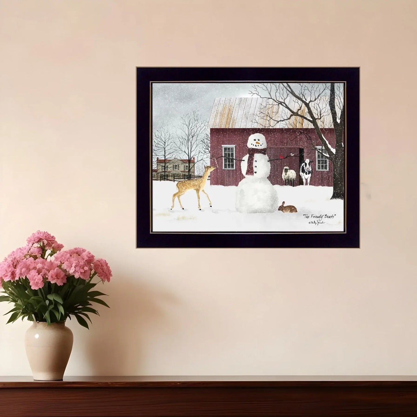 The Friendly Beasts 1 Black Framed Print Wall Art - Homeroots - Flyclothing LLC