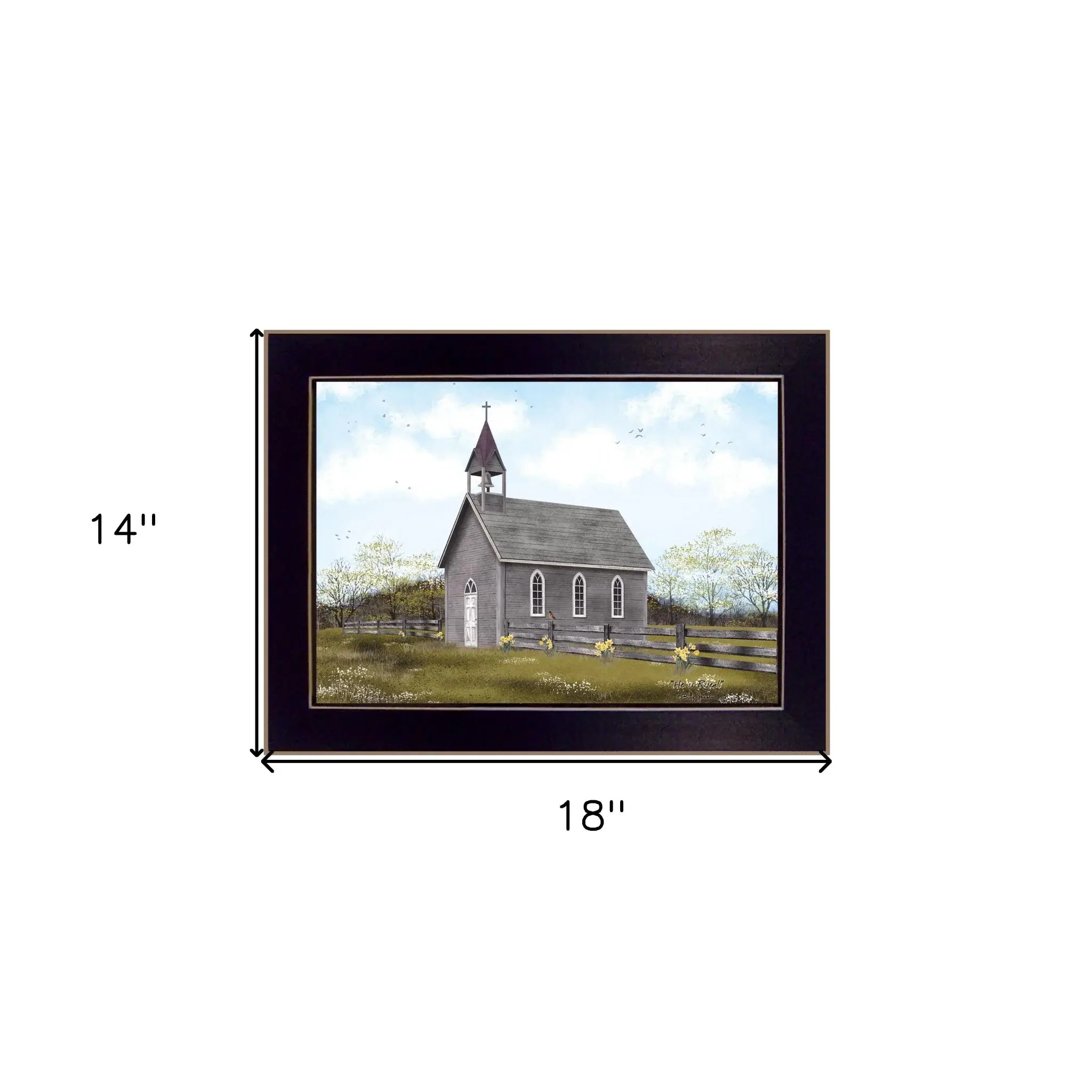 He is Risen Black Framed Print Wall Art - Homeroots - Flyclothing LLC