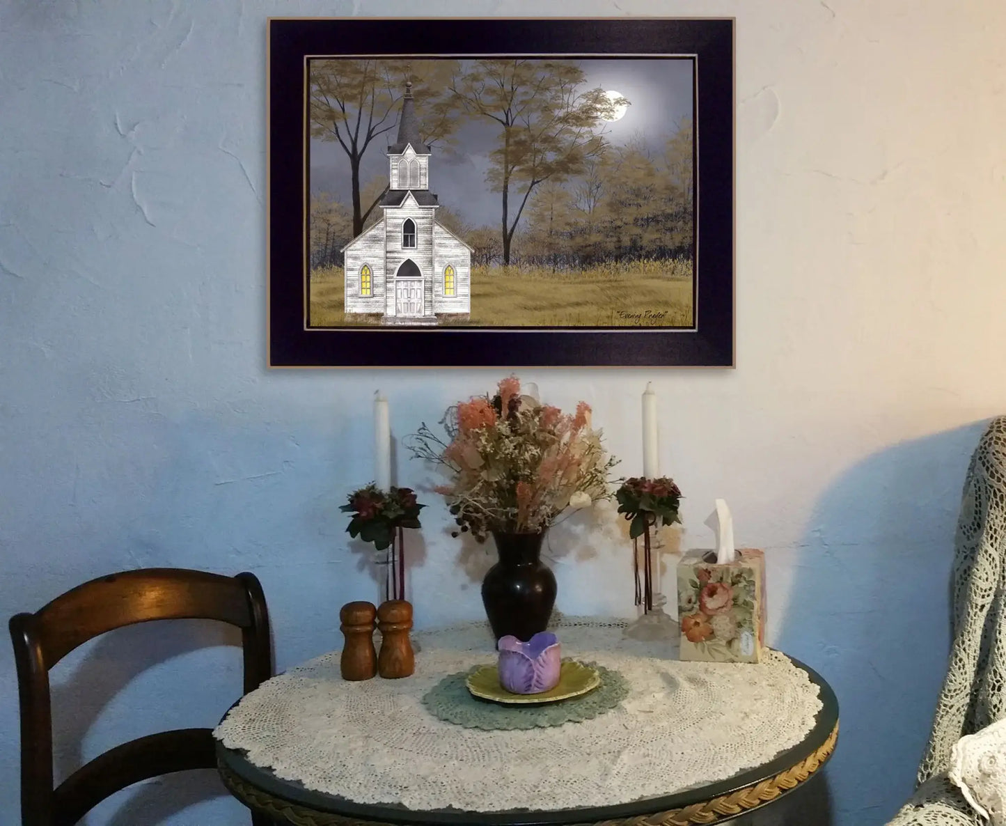 Evening Prayer Black Framed Print Wall Art - Homeroots - Flyclothing LLC