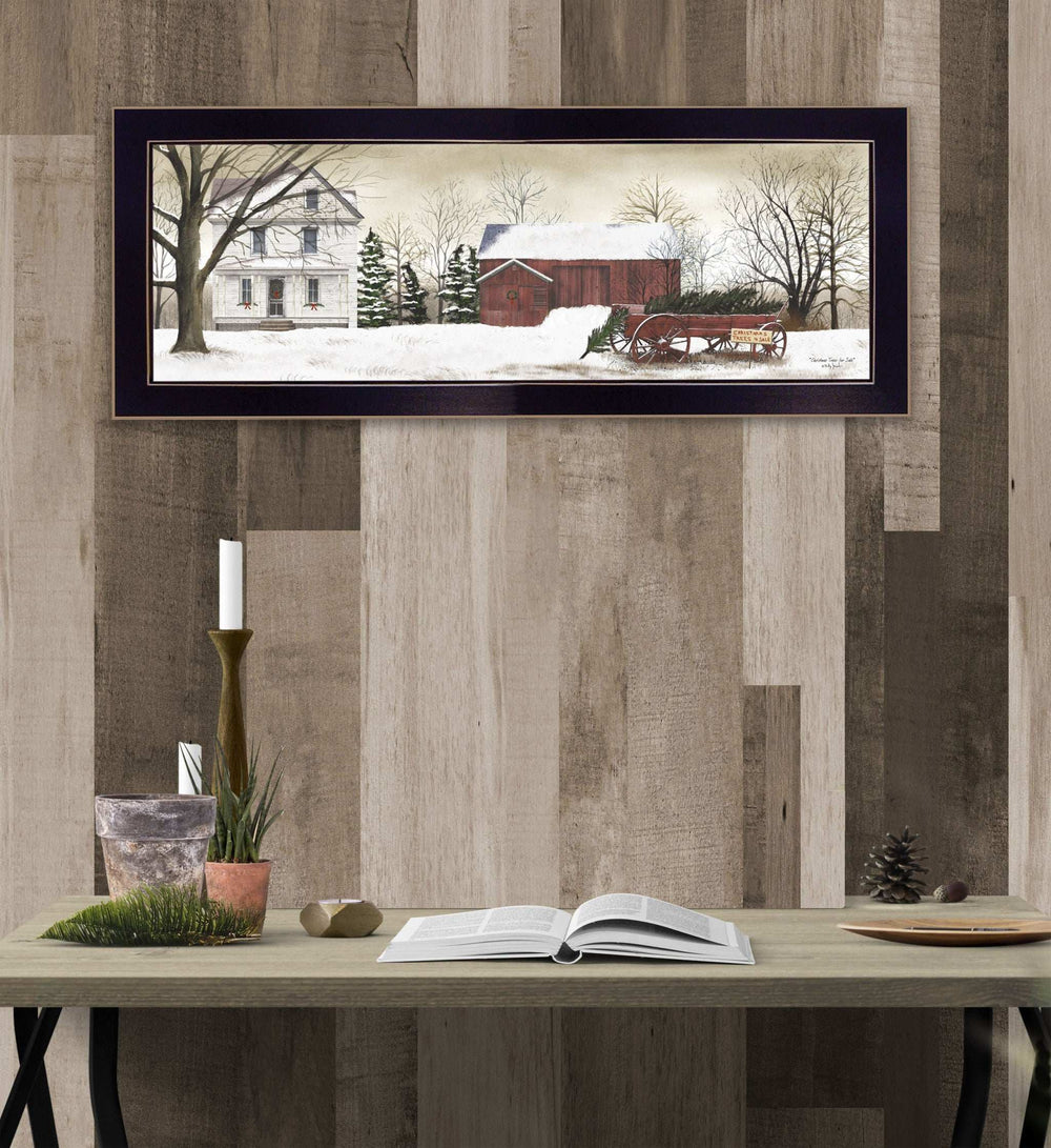 Christmas Trees for Sale 4 Black Framed Print Wall Art - Homeroots - Flyclothing LLC