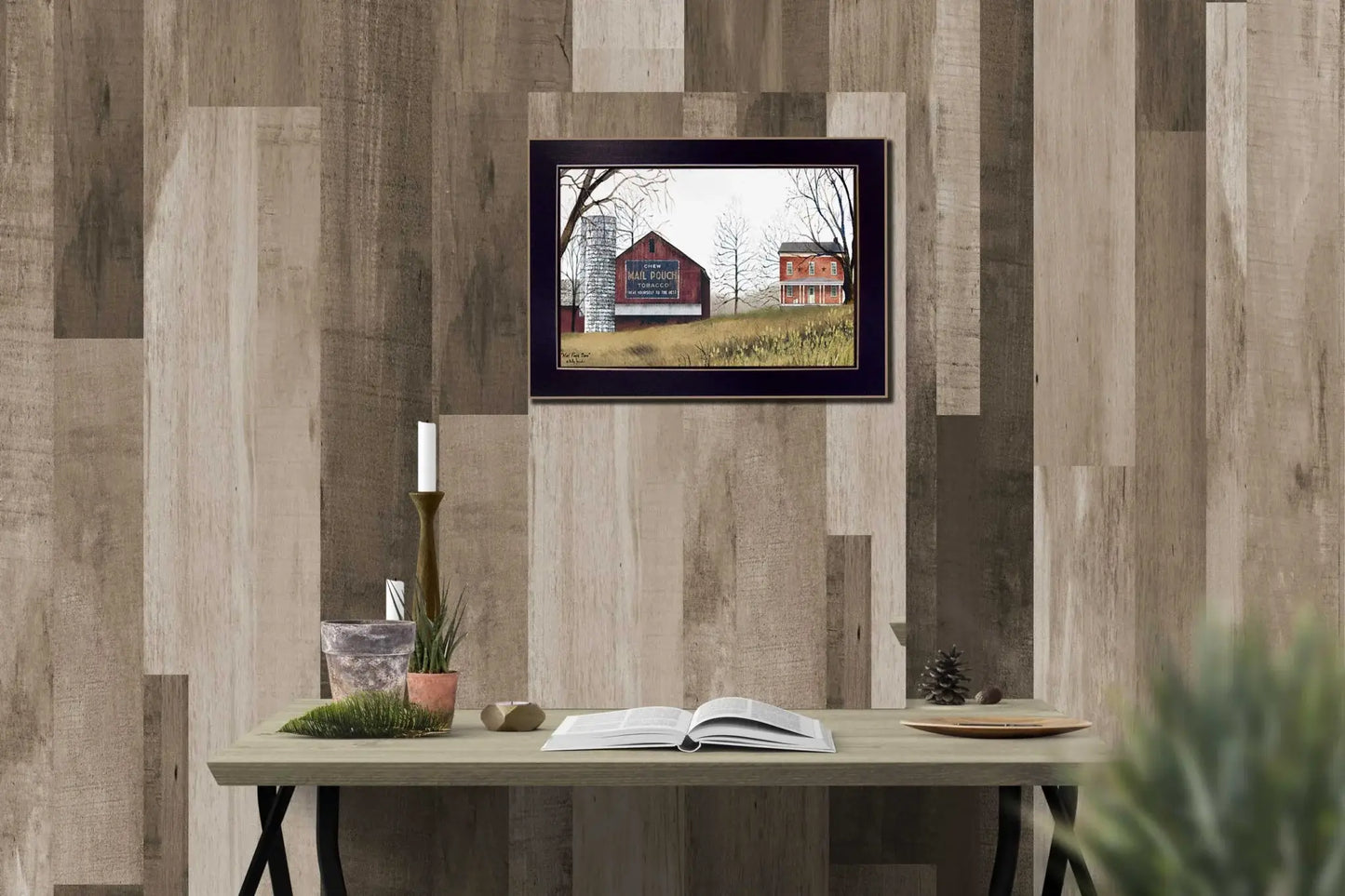 Mail Pouch Barn Black Framed Print Wall Art - Homeroots - Flyclothing LLC
