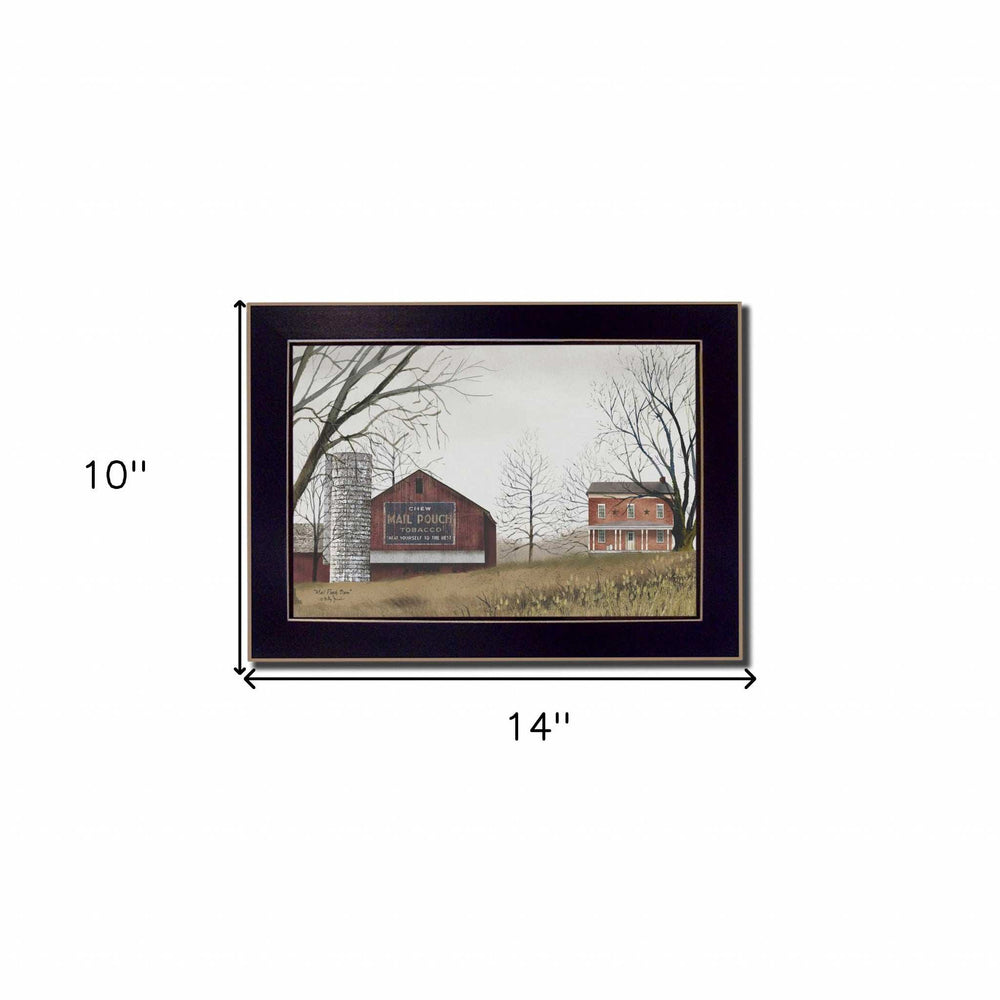 Mail Pouch Barn Black Framed Print Wall Art - Homeroots - Flyclothing LLC