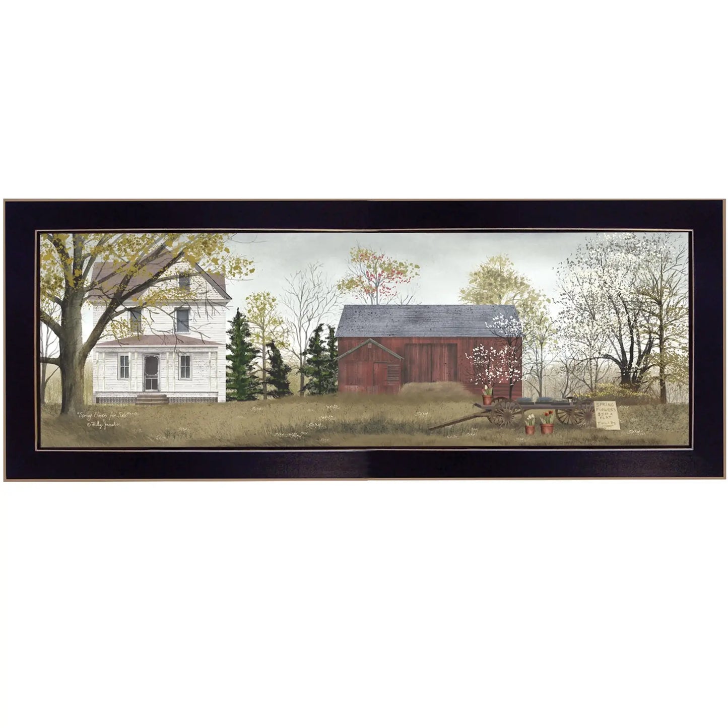 Spring Flowers for Sale 4 Black Framed Print Wall Art - Homeroots - Flyclothing LLC