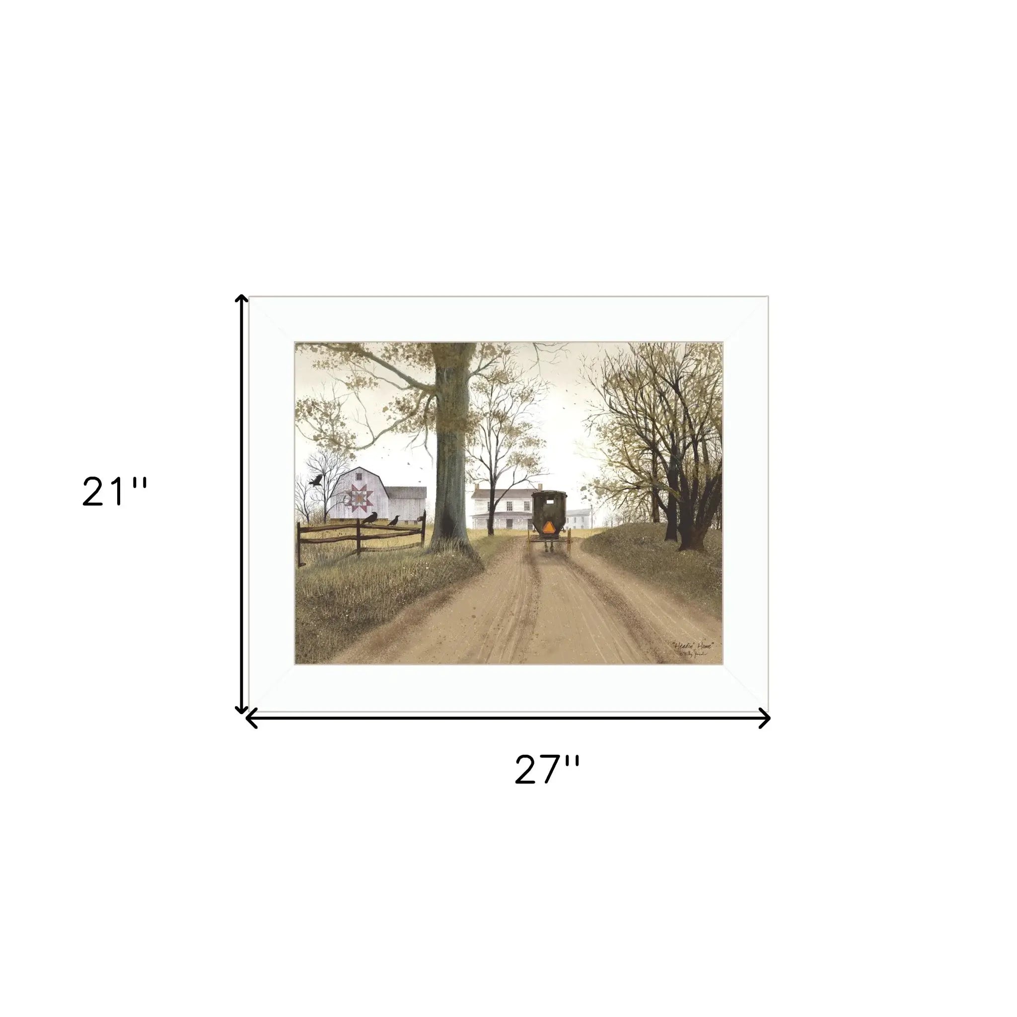 Headin Home White Framed Print Wall Art - Homeroots - Flyclothing LLC