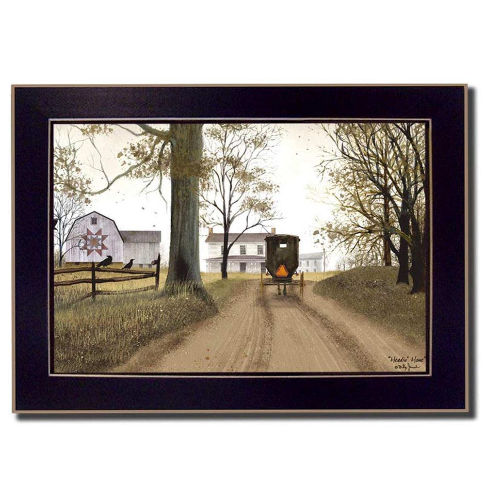 Headin Home Black Framed Print Wall Art - Homeroots - Flyclothing LLC