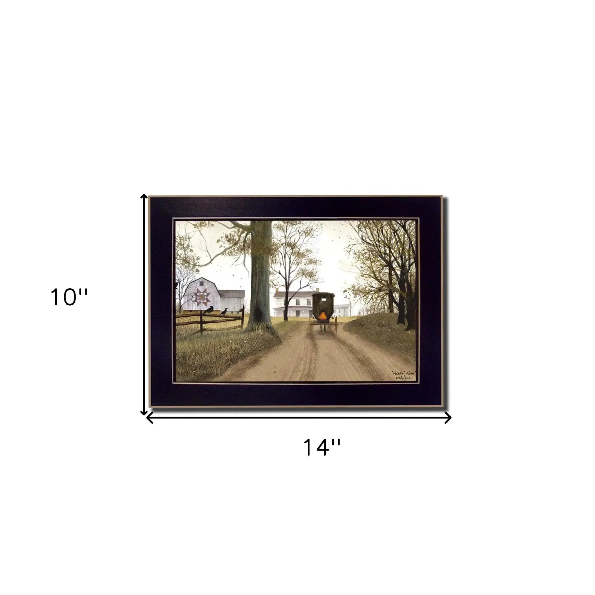 Headin Home Black Framed Print Wall Art - Homeroots - Flyclothing LLC