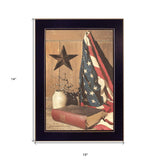 God and Country Black Framed Print Wall Art - Homeroots - Flyclothing LLC