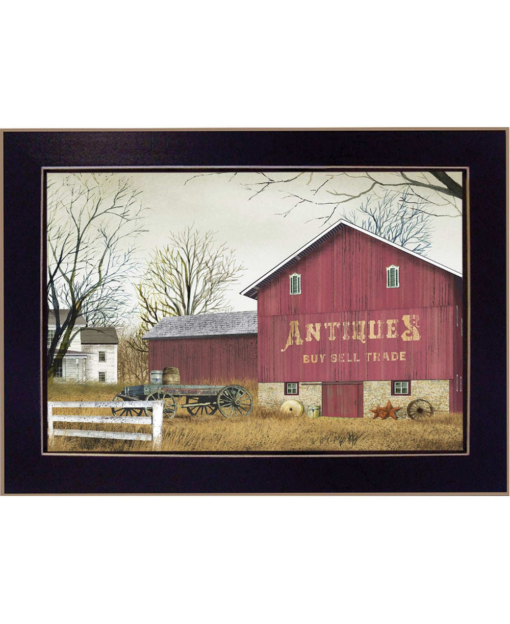 Antique Barn Black Framed Print Wall Art - Homeroots - Flyclothing LLC