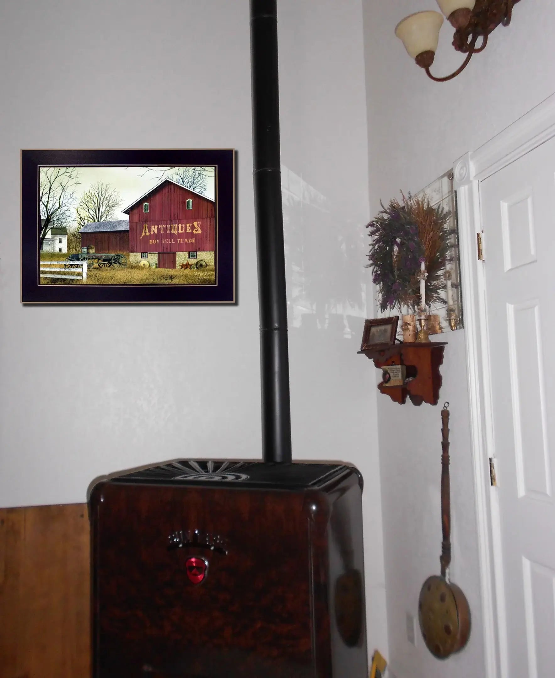 Antique Barn Black Framed Print Wall Art - Homeroots - Flyclothing LLC