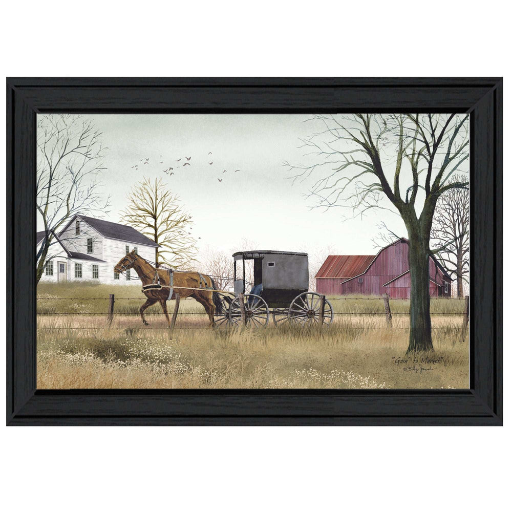 Going to Market Black Framed Print Wall Art - Homeroots - Flyclothing LLC