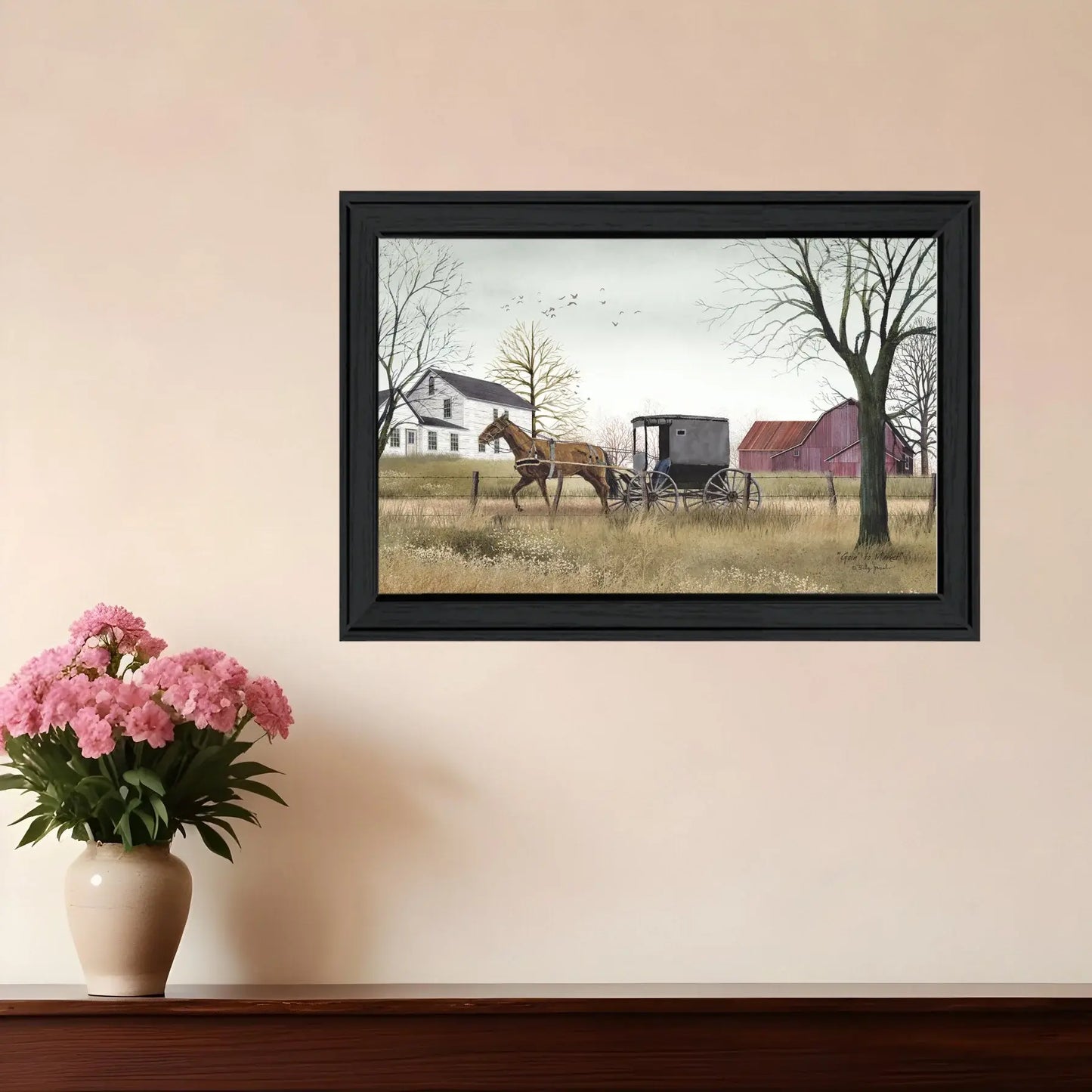 Going to Market Black Framed Print Wall Art - Homeroots - Flyclothing LLC
