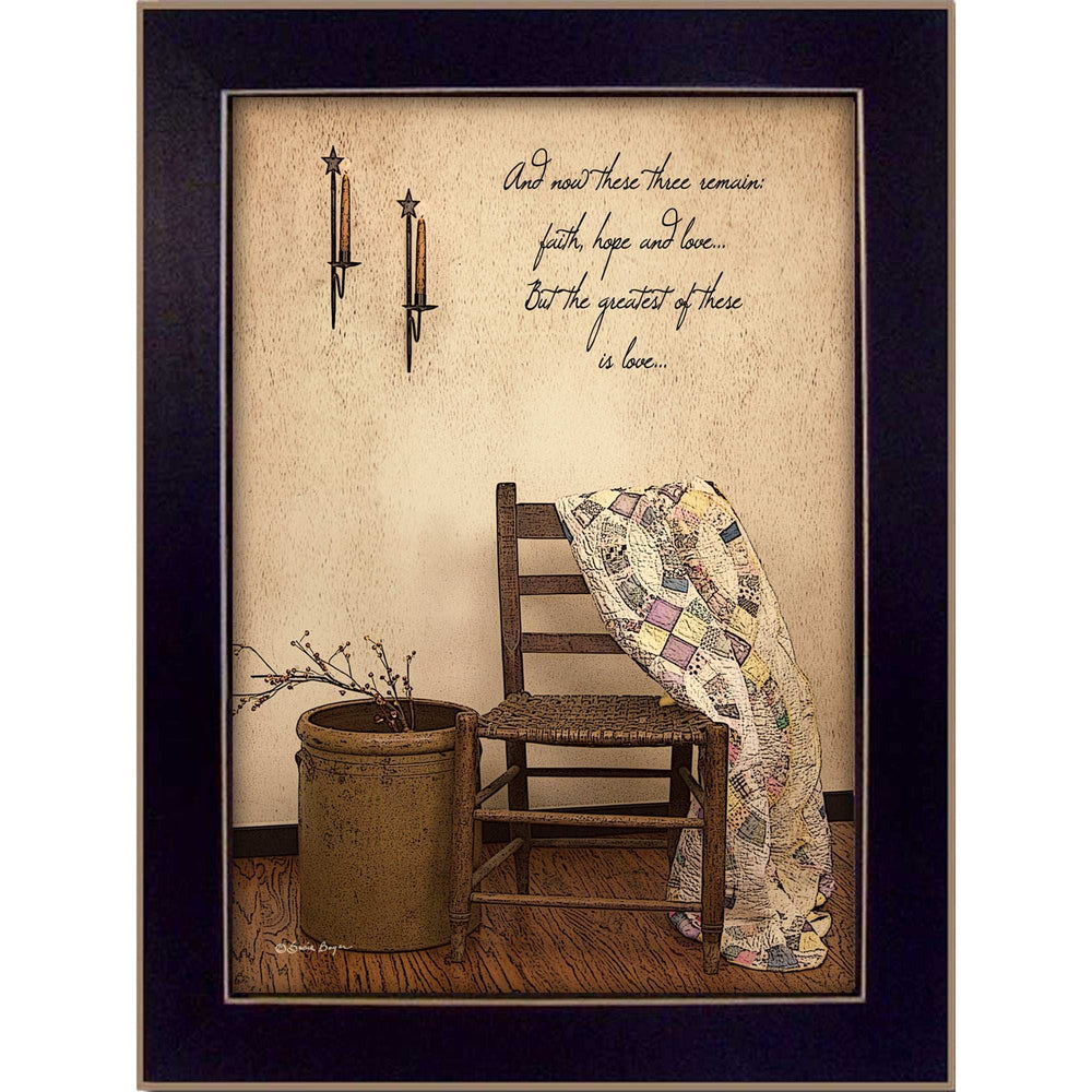 These Three Remain Black Framed Print Wall Art - Homeroots - Flyclothing LLC