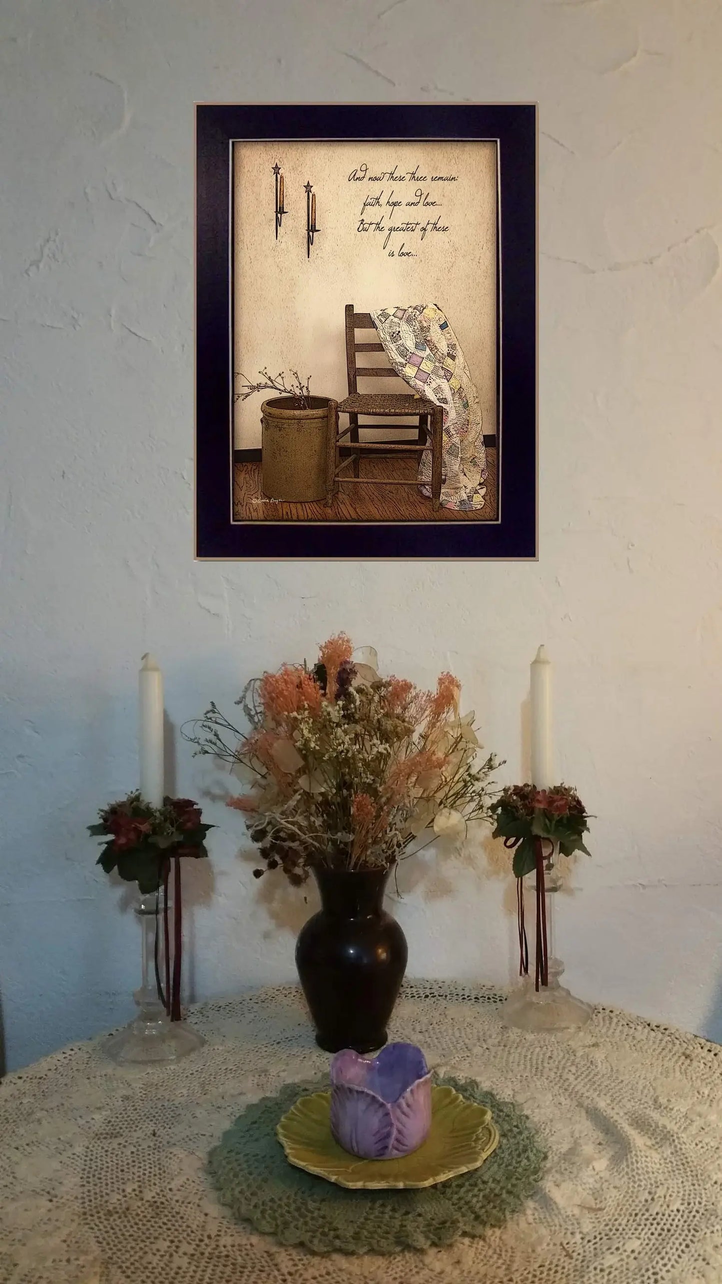These Three Remain Black Framed Print Wall Art - Homeroots - Flyclothing LLC
