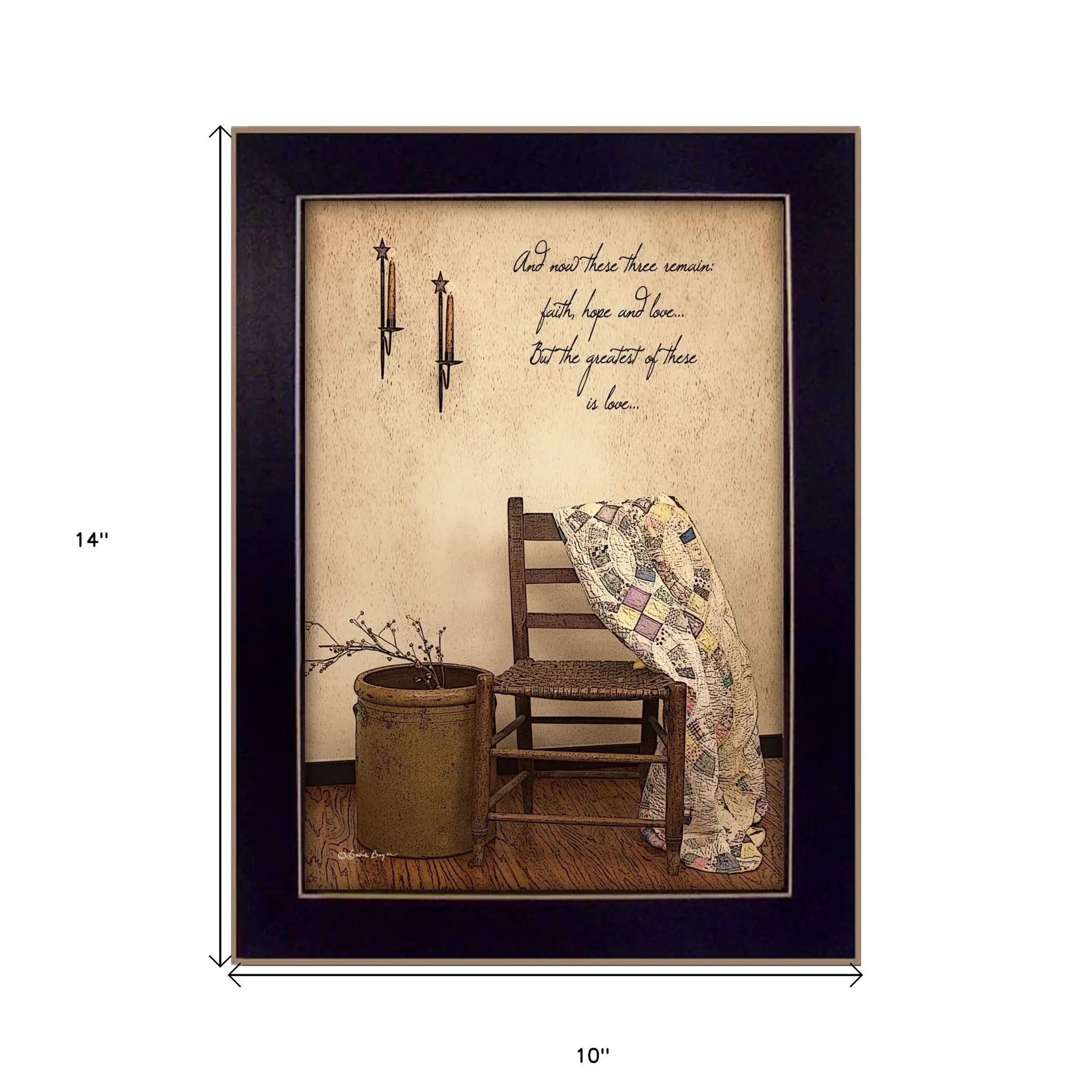 These Three Remain Black Framed Print Wall Art - Homeroots - Flyclothing LLC