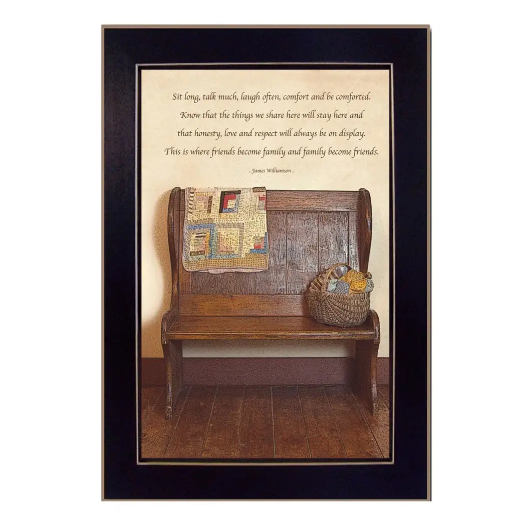 Friends Become Family Black Framed Print Wall Art - Homeroots - Flyclothing LLC