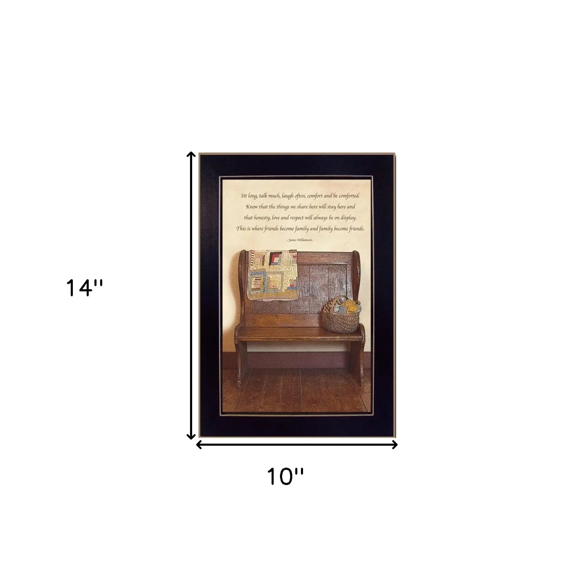 Friends Become Family Black Framed Print Wall Art - Homeroots - Flyclothing LLC