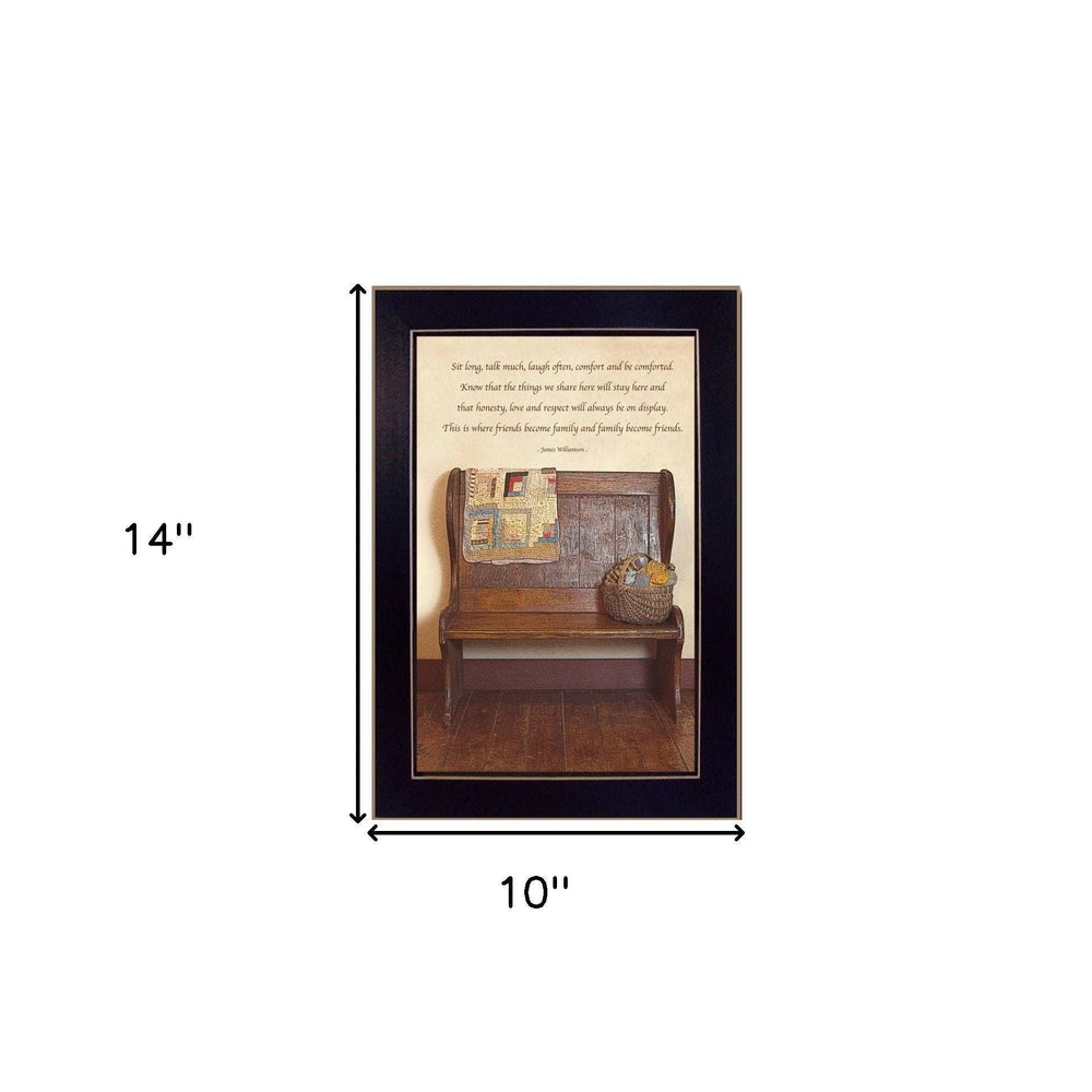 Friends Become Family Black Framed Print Wall Art - Homeroots - Flyclothing LLC