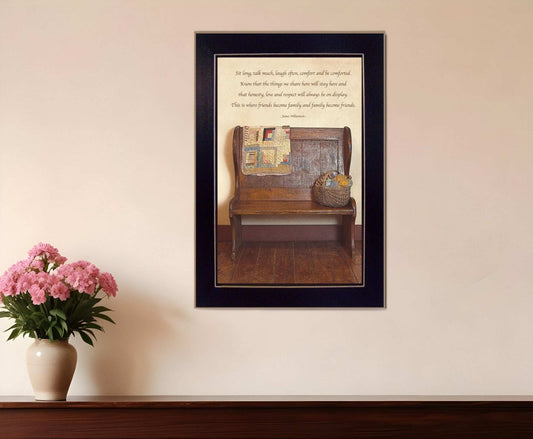 Friends Become Family Black Framed Print Wall Art - Homeroots - Flyclothing LLC