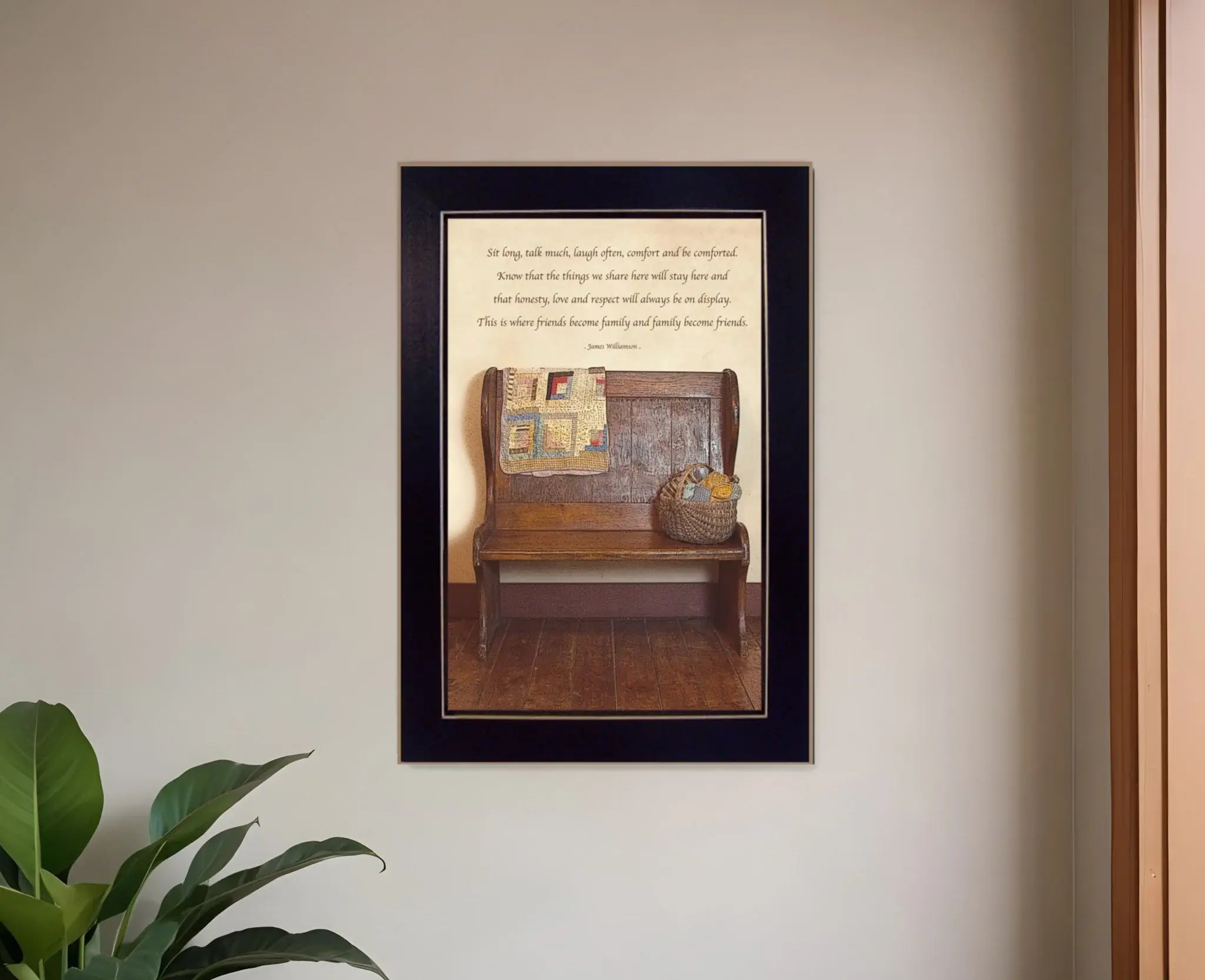 Friends Become Family Black Framed Print Wall Art - Homeroots - Flyclothing LLC