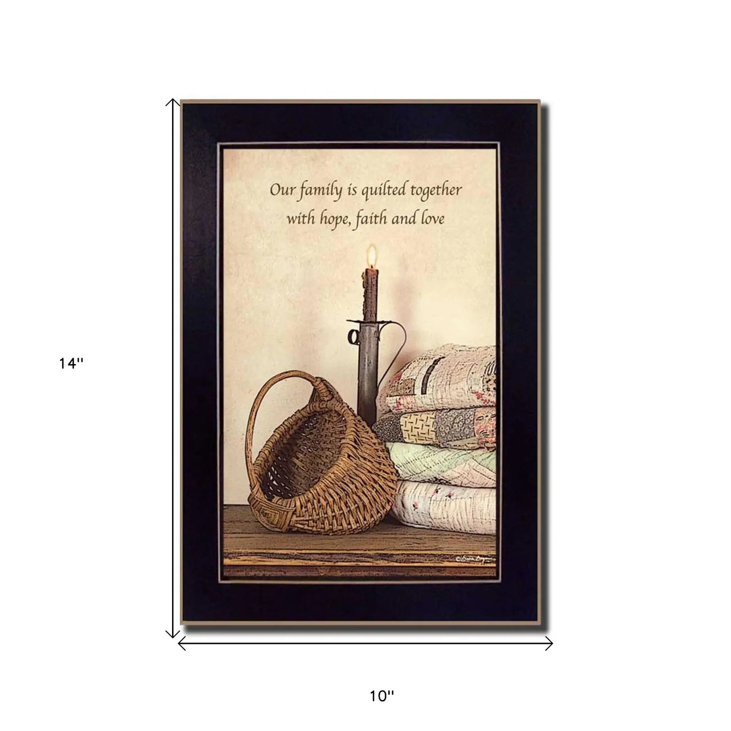 Quilted Together Black Framed Print Wall Art - Homeroots - Flyclothing LLC