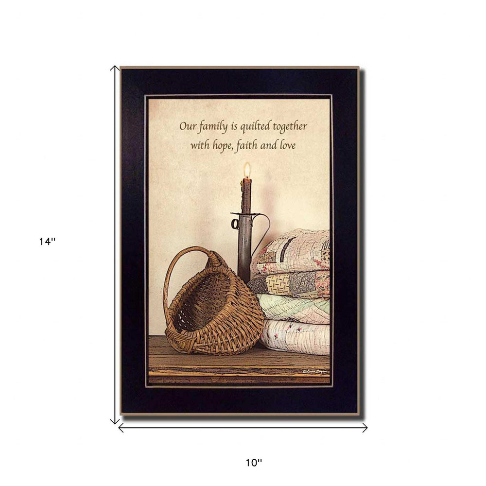 Quilted Together Black Framed Print Wall Art - Homeroots - Flyclothing LLC