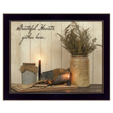 Grateful Hearts 3 Black Framed Print Wall Art - Homeroots - Flyclothing LLC