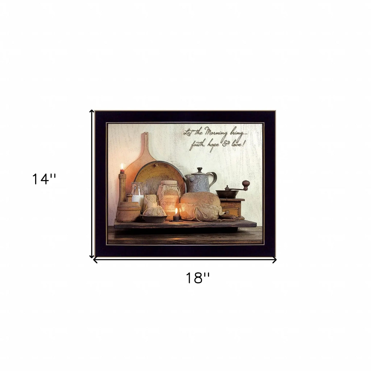 Faith Hope and Love 1 Black Framed Print Wall Art - Homeroots - Flyclothing LLC