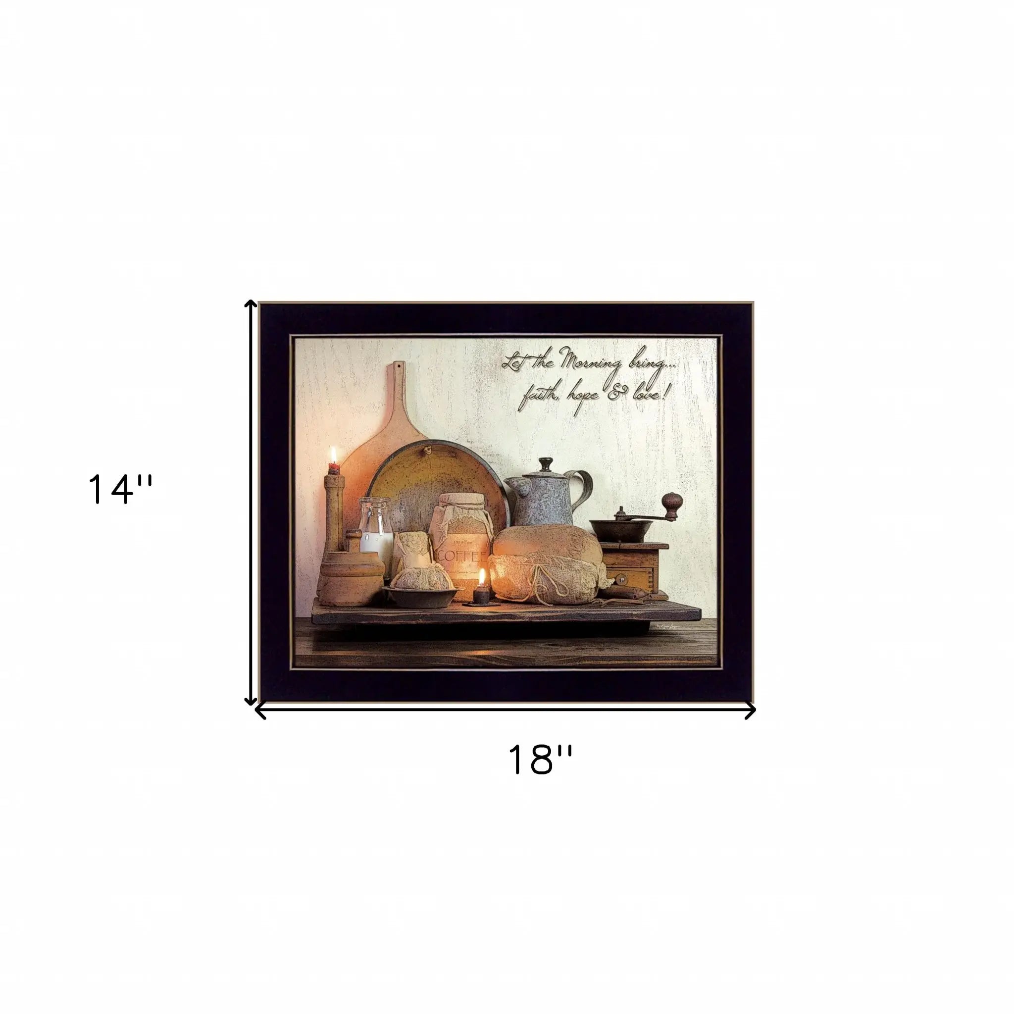 Faith Hope and Love 1 Black Framed Print Wall Art - Homeroots - Flyclothing LLC