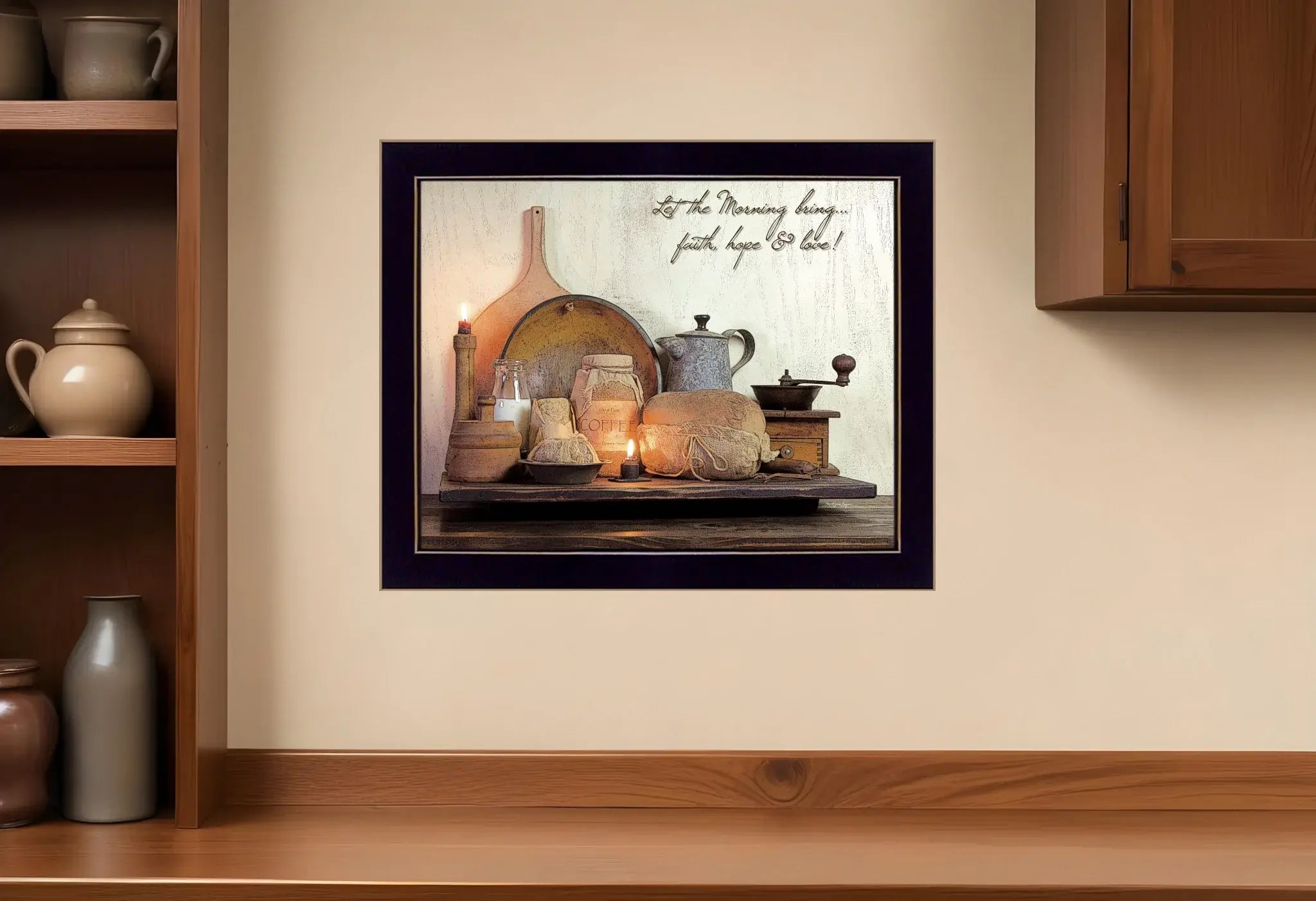 Faith Hope and Love 1 Black Framed Print Wall Art - Homeroots - Flyclothing LLC
